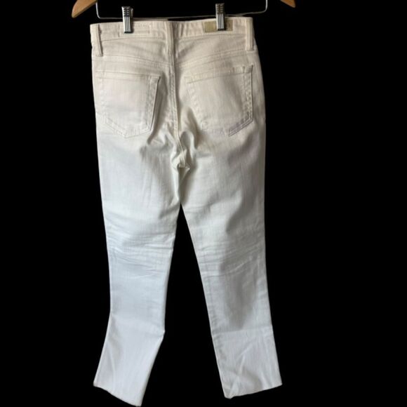 AG Adriano Goldschmied The Isabel White High Rise Straight Cropped Jeans Sz 25 - Picture 3 of 8